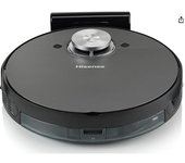 Hisense RVCL144AB Robot aspirador de limpieza de suelos, mapeo láser, 3 niveles de potencia y lavado, control a través de aplicación (Wi-Fi), 150 min de duración de la batería, batería de 5200 mAh, 55