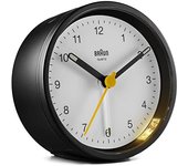 Braun BC12BW Reloj despertador analógico Negro, Blanco