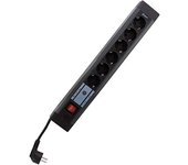 REV device protection socket line, 6-fold, 3,0m Negro 250 V 3 m