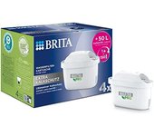 BRITA 122188 Cartucho de agua, carcasa, tapa: 50% plástico biológico, malla extrafina, intercambiador de iones de carbón activado hecho de cáscaras de coco, tela de filtro, color blanco