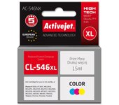 Activejet Tinta de impresora AC-546NX para Canon, recambio Canon CL-546XL; Supreme; 15 ml; color, cian, magenta, amarillo