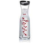 GEFU 16500 SMARTLINE Jarra de vidrio de borosilicato, 1 litro, color negro y transparente