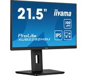 iiyama XUB2292HSU-B6 21,5" Panel IPS, 1920x1080100Hz, 15cm Regulable en Altura, Pivotante, Pivot, 250cd/m², Altavoces, HDMI, DisplayPort, 0,4ms MPRT, FreeSync, USB-HUB 4X 3.2