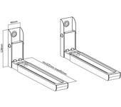 Maclean MC-915 - Soporte universal para microondas con brazo telescópico para microondas, horno de hasta 30 kg, color blanco