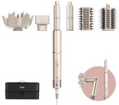 Shark FlexStyle Secador de pelo y moldeador, 5 en 1, rizador automático, cepillo alisador, cepillo redondo, concentrador, difusor, estuche, sin daño por calor, en champagne, HD440SLEU
