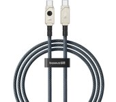 Baseus - Cable de fibra de aramida F-12 irrompible de carga rápida y datos tipo C a C, 100 W, 1 m, color blanco