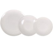 Santa Clara Vajilla Completa 12 Piezas de Porcelana, Incluye 4 Platos Llanos, 4 Platos Hondos y 4 Platos de Postre, Colección Castroverde
