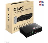 Club3D CSV-1381 - Conmutador HDMI™ 3 a 1 (8K60Hz/4K120 Hz)