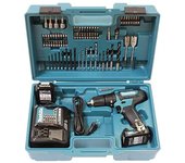 Makita HP333DSAX1 Taladro atornillador inalámbrico 12 V máx. / 2,0 Ah, 2 baterías y cargador en maletín de transporte
