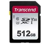 Transcend SDC300S - Tarjeta de Memoria SDXC de 512 GB, Clase 10, U3, V30, Lectura hasta 95 MB/s