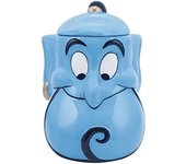Disney Taza con forma de Aladdin con tapa, genio, taza de oficina, regalo de taza de café con leche, taza 3D, azul