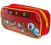 Nintendo Super Mario Character Circles Rectangle Pencil Case (Portapenne), Unisex Adulto, Red, 21cm x 10cm x 10cm