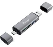 Equip 245460 lector de tarjeta USB 3.2 Gen 1 (3.1 Gen 1) Type-A/Type-C Gris