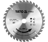 YATO, modelo YT-60622, Hoja de sierra circular de 18,5 cm, 1 pieza, ideal para cortes precisos en madera, metal y plástico, alta durabilidad, herramienta profesional