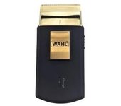 Wahl Travel Shaver Gold Edition Afeitadora eléctrica sin cable y recargable para hombre, óptimo para viajar, para cortar el pelo y la barba, compacta y portátil
