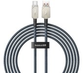 Baseus Cable de datos de carga rápida USB a tipo C (100 W - 2 m), color blanco estelar