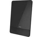 HAMA | Antena Interior Pro (para Dab+, Dab, DVB-T2, FM Activa, Ganancia automática, recepción de Radio analógica (FM), Ganancia de señal Ajustable, Posicionamiento versátil) Color Negro