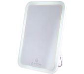 Oromed - Espejo LED ORO-MIRROR LED X1, 3 modos de luz, espejo HD 1:1, ángulo de inclinación de hasta 30/60/90/130 grados, 66 LED - Espejo de maquillaje