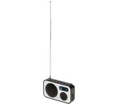 Adler Radio Digital Am/FM Portátil AD 1906, Pantalla LCD, Control de Volumen, USB, Antena Telescópica, Alimentación por Batería, Blanco y Negro