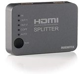 DUPLICADOR HDMI 4K60 - Marmitek Split 312 UHD - HDMI Splitter 1 entrada 2 salidas - Ultra HD - 4K60 - Divisor HDMI - 3840 x 2160 60Hz - HDCP 2.2 - Interruptor EDID - Amplificador incorporado