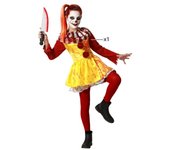 Atosa disfraz payasa halloween vestido amarillo niña 3 a 4 años