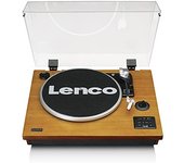 Tocadiscos Lenco LS-55 con Altavoces Integrados - Recepción Bluetooth - Codificación Directa de MP3 a Medios de Almacenamiento - 2 x 5 vatios RMS - Entrada USB - AUX - Marrón