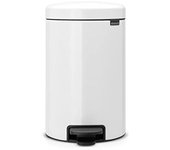 Brabantia NewIcon - Cubo de Basura de Pedal de 12 litros, Color Blanco