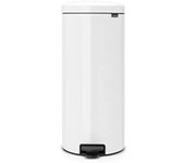 Brabantia NewIcon - Cubo de basura de pedal de 30 litros, color blanco
