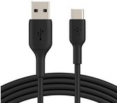 Belkin BoostCharge cable USB C, (cable USB-C a USB-A, cable USB Tipo C para iPhone 16, iPhone 15, Samsung Galaxy S24, S23, Pixel, iPad Pro, MacBook, Nintendo Switch y otros), 3 m, negro