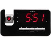 Denver CRP-618 Radio Despertador (Despertador, PLL Radio FM, Pantalla de 3,0 cm, proyección, Negro) (Importado)