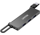 Unitek hub usb-a 4x usb-a 5 gbps, black