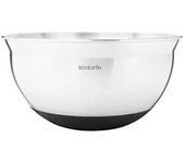 Brabantia 363849 - Cuenco, 1,6 l, Acero Mate, Base Color Negro