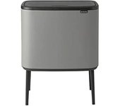 Brabantia afvalemmer Bo TouchBin Mineral Concrete Grey, 3 x 11 L