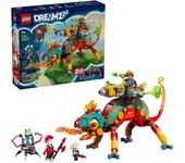 LEGO DREAMZzz 2 en 1 Camaleón Llameante de Mateo - Figura de Animal Fantástico de Juguete Transformable a Avión Reactor y Robot - 2 Minifiguras inc. Z-Blob - Regalo para Niños y Niñas de 7+ Años 71492