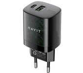 Havit UC303 EU cargador de dispositivo móvil Teléfono móvil, Smartphone, Tableta Negro Carga rápida Interior