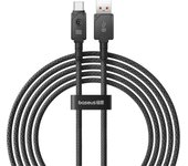 Baseus Cable de datos de carga rápida USB a tipo C (100 W - 2 m), color negro