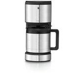 WMF Stelio - Cafetera Aroma de 1000 W con jarra térmica de 1 L para 8 tazas e indicador de nivel de agua en el exterior, acabados de acero inoxidable de cromargan mate, antigoteo