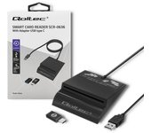 Qoltec 50636 lector inteligente de tarjetas con chip smart id scr-0636 | usb tipo c