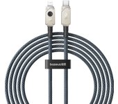 Baseus Cable de Fibra de aramida F-12 irrompible de Carga rápida y Datos Tipo-C a Lightning, 20W, 2m, Blanco