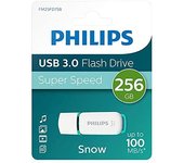 Philips Memorias Usb 3.0 de 256Gb serie Snow marrón, con una velocidad de transferencia de datos superior a 100 Mb/seg