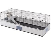 Ferplast Jaula para Conejos, cobayas, Jaula Grande y Modular, Conejillos de Indias, con Accesorios, Extensible, Fácil Mantenimiento, Modular 4, 179 x 72 x h 56 cm