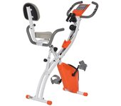 HomCom Bicicleta Estática Plegable 2 en 1 Naranja