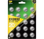 GP CR2032 Pilas de Botón Litio 3V 20 Unidades
