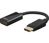 DisplayPort/HDMI 0,1 m HDMI tipo A (Estándar) Negro, Adaptador