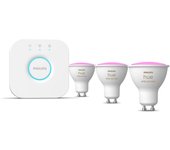 Philips Hue White & Color Ambiance Kit de inicio: 3 focos inteligentes GU10