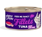 Edgard & Cooper Filetes de Atún y Gambas Grain Free Lata Gatos 12 x 70 gr