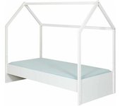 ID Kids Cama casita y colchón blanco 90x190 cm
