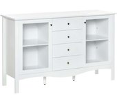 Homcom Aparador de cocina 136x45x85 cm blanco