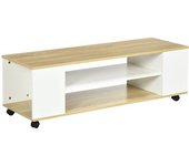 Homcom Mueble de tv blanco 120 x 40 x 38.5 cm