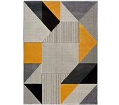 Atticgo Alfombra geométrica en gris 160x230 cm